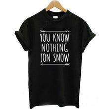 Load image into Gallery viewer, Women's "You Know Nothing Jon Snow" Cotton Shirt