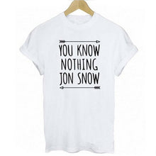 Load image into Gallery viewer, Women&#39;s &quot;You Know Nothing Jon Snow&quot; Cotton Shirt
