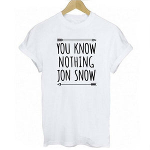 Women's "You Know Nothing Jon Snow" Cotton Shirt