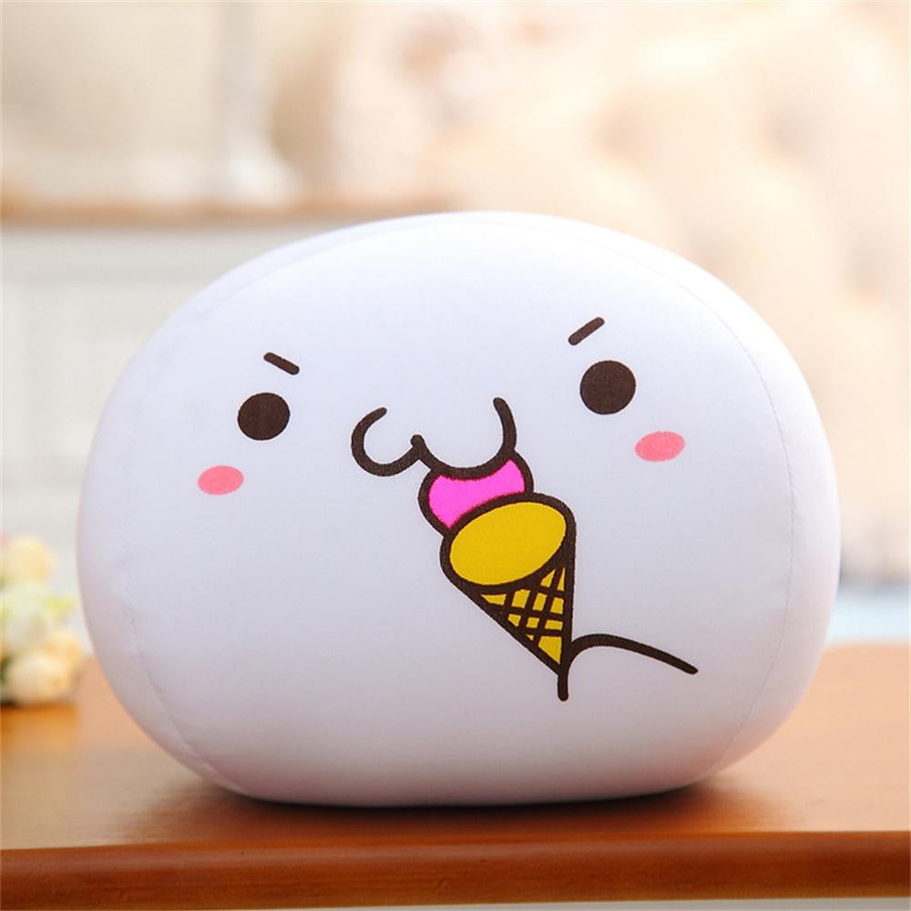 Emoji White Foam Particles Bubble Cushion Plush Pillow